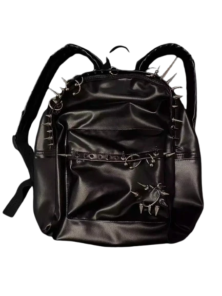 Leather Punk Studded Backpack